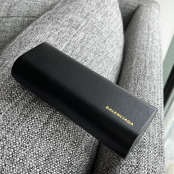 NEW Balenciaga retro round monochromatic metal sunglasses in brown / red - Picture 8 of 8